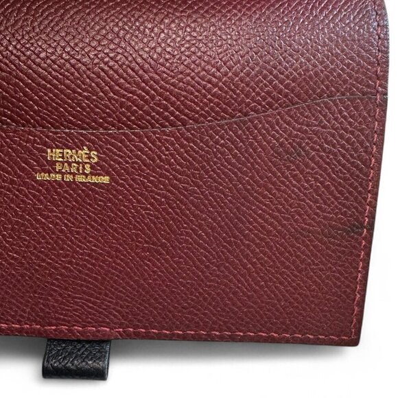 HERMES Black Leather Vision Agenda Cover with Red Stitching/Interior - Like New - Picture 16 of 16